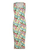 2X2 Cotton Aop Ama Dress Polvipituinen Mekko Multi/patterned Mads Nørg...