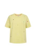 Nusummi T-Shirt - Gots Tops T-shirts & Tops Short-sleeved Yellow Nümph