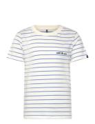Kobharry S/S Stripe Tee Box Jrs Tops T-shirts Short-sleeved Multi/patt...
