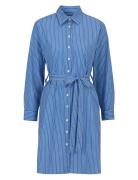 Erica Preppy Stripe Shirtdress Polvipituinen Mekko Blue Newhouse