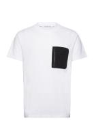 Mix Media Tee Tops T-shirts Short-sleeved White Calvin Klein Jeans