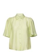 Mstalmie Short Sleeve Shirt Tops Shirts Short-sleeved Green Minus