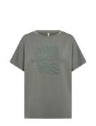 Sc-Banu Tops T-shirts & Tops Short-sleeved Green Soyaconcept