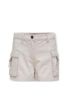 Kogstine Cargo Shorts Otw Bottoms Shorts Cream Kids Only