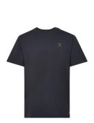 Cross Logo Organic Tee Tops T-shirts Short-sleeved Navy Clean Cut Cope...