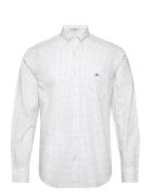Reg Micro Print Shirt Tops Shirts Casual White GANT