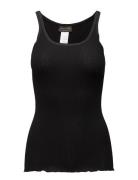 Rwbelle U-Neck Strap Elastic Top Tops T-shirts & Tops Sleeveless Black...