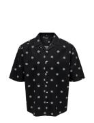 Onstie Rlx Washed Aop Ss Shirt Tops Shirts Short-sleeved Black ONLY & ...