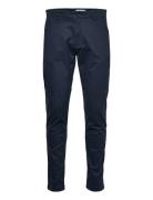 Luca Slim Twill Chino Pants - Gots/ Bottoms Trousers Chinos Navy Knowl...