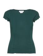 Organic T-Shirt Tops T-shirts & Tops Short-sleeved Green Rosemunde