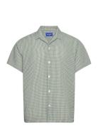 Joreaster Palma Seersucker Shirt Ss Ln Tops Shirts Short-sleeved Green...