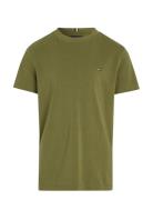 Essential Cotton Reg Tee S/S Tops T-shirts Short-sleeved Green Tommy H...