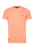 Essential Logo Emb Neon Tee Tops T-shirts Short-sleeved Orange Superdr...