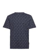 Printed T-Shirt Tops T-shirts Short-sleeved Navy Tom Tailor