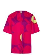 Riite Unikko Tops Blouses Short-sleeved Pink Marimekko