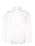 Round Structure Fitted Shirt Tops Shirts Business White Calvin Klein