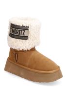 St. Moritz Bootie Shoes Boots Ankle Boots Ankle Boots Flat Heel Beige ...