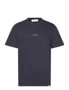 Dexter T-Shirt Tops T-shirts Short-sleeved Navy Les Deux