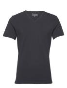 V-Neck T-Shirt Tops T-shirts Short-sleeved Navy Bread & Boxers