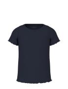 Nmfvemma Ss Slim Top Tops T-shirts Short-sleeved Navy Name It