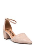 Biadevived Pump Micro Suede Shoes Heels Pumps Classic Beige Bianco