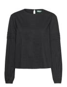 Blouse Tops Blouses Long-sleeved Black United Colors Of Benetton