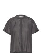 Myall Shirt Ss Tops Shirts Short-sleeved Black Lollys Laundry