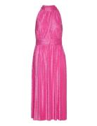 Yaslafina Halterneck Midi Dress - Show Polvipituinen Mekko Pink YAS