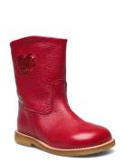 Boots - Flat - With Zipper Talvisaappaat Red ANGULUS