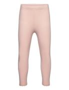 Capri Leggings With Lace Bottoms Leggings Pink Lindex