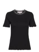 Florine Ss Top Tops T-shirts & Tops Short-sleeved Black A-View
