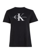 Core Monologo Regular Tee Tops T-shirts & Tops Short-sleeved Black Cal...