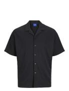 Jorvalencia Ottoman Resort Ss Shirt Tops Shirts Short-sleeved Black Ja...