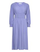 Dress W/ Smock Polvipituinen Mekko Blue Rosemunde