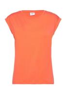 U1520, Adeliasz T-Shirt Tops T-shirts & Tops Short-sleeved Orange Sain...