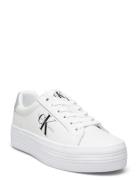 Vulc Flatform Laceup Lth Matalavartiset Sneakerit Tennarit White Calvi...