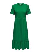 Onlmay S/S Peplum Calf Dress Box Jrs Polvipituinen Mekko Green ONLY