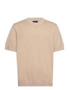 Cotton Flamme Tee Tops T-shirts Short-sleeved Beige GANT