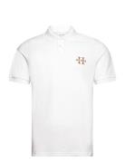 Les Deux Ii Pique Polo Tops Polos Short-sleeved White Les Deux