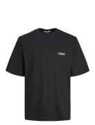 Jortaormina Graphic Tee Ss Crew Neck Tops T-shirts Short-sleeved Black...