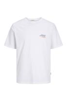 Jornoto Artsy Tee Ss Crew Neck Tops T-shirts Short-sleeved White Jack ...