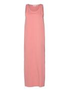 Rebekka Tank Dress Gots Polvipituinen Mekko Pink Basic Apparel