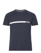 T-Shirt Rn Slim Fit Tops T-shirts Short-sleeved Navy BOSS