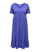 Carmay Life S/S Peplum Calf Dress Jrs Polvipituinen Mekko Blue ONLY Ca...