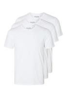 Slhroland Ss O-Neck Tee 3-Pack Noos Tops T-shirts Short-sleeved White ...