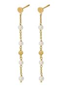 Ocean Pearl Earchains 55 Mm Korvakoru Korut Gold Pernille Corydon