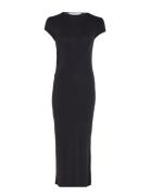 Modal Detail Dress Maksimekko Juhlamekko Black Calvin Klein Jeans