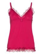 Rwbillie Sl Lace Strap Top Tops T-shirts & Tops Sleeveless Pink Rosemu...