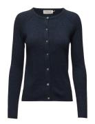 Rwlaica Cashmere Ls O-Neck Raglan C Tops Knitwear Cardigans Blue Rosem...