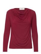 Viscose T-Shirt Tops T-shirts & Tops Long-sleeved Red Rosemunde